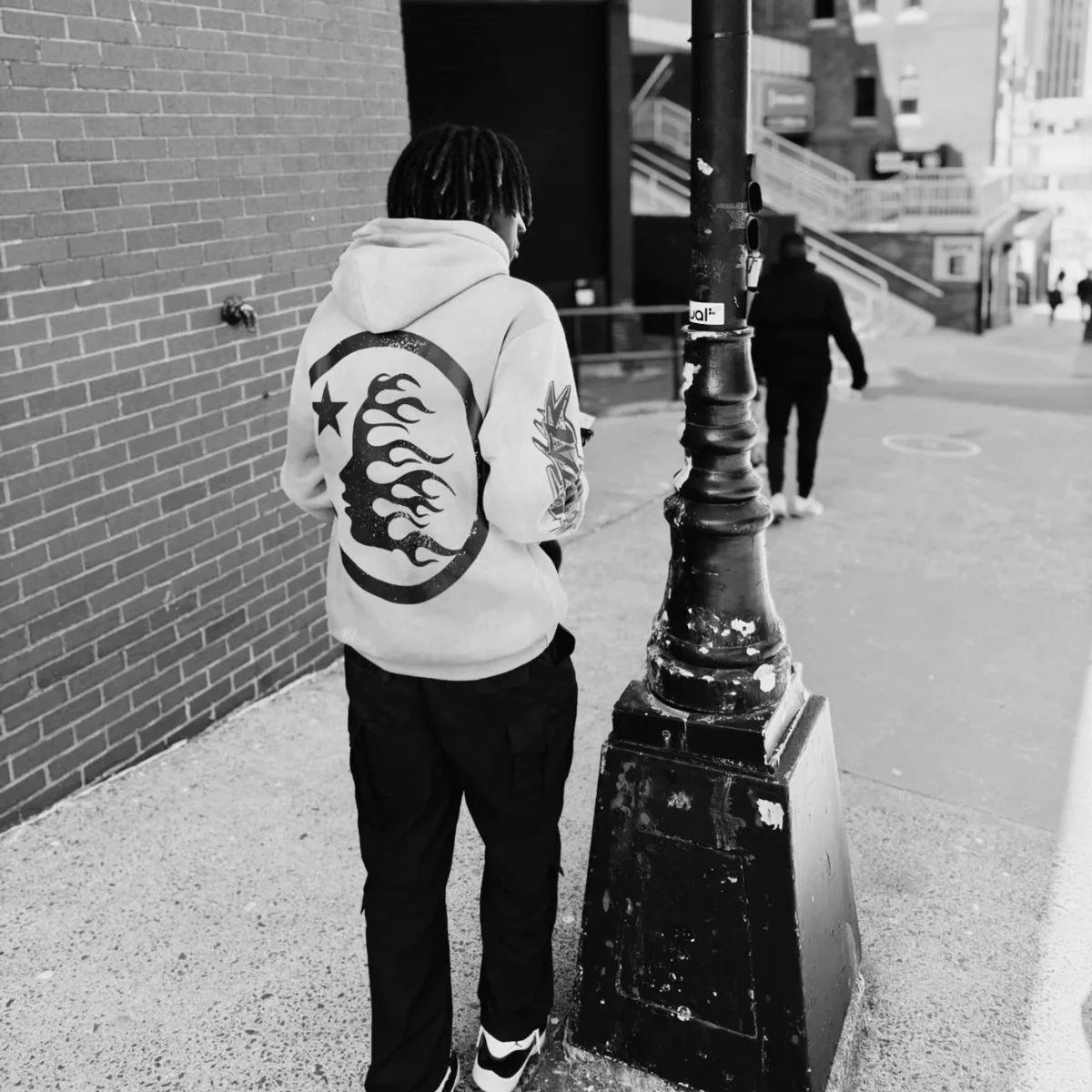 ヘルスターパーカー Unisex Hellstar antique old mud-dyed crack printprinted hoodie