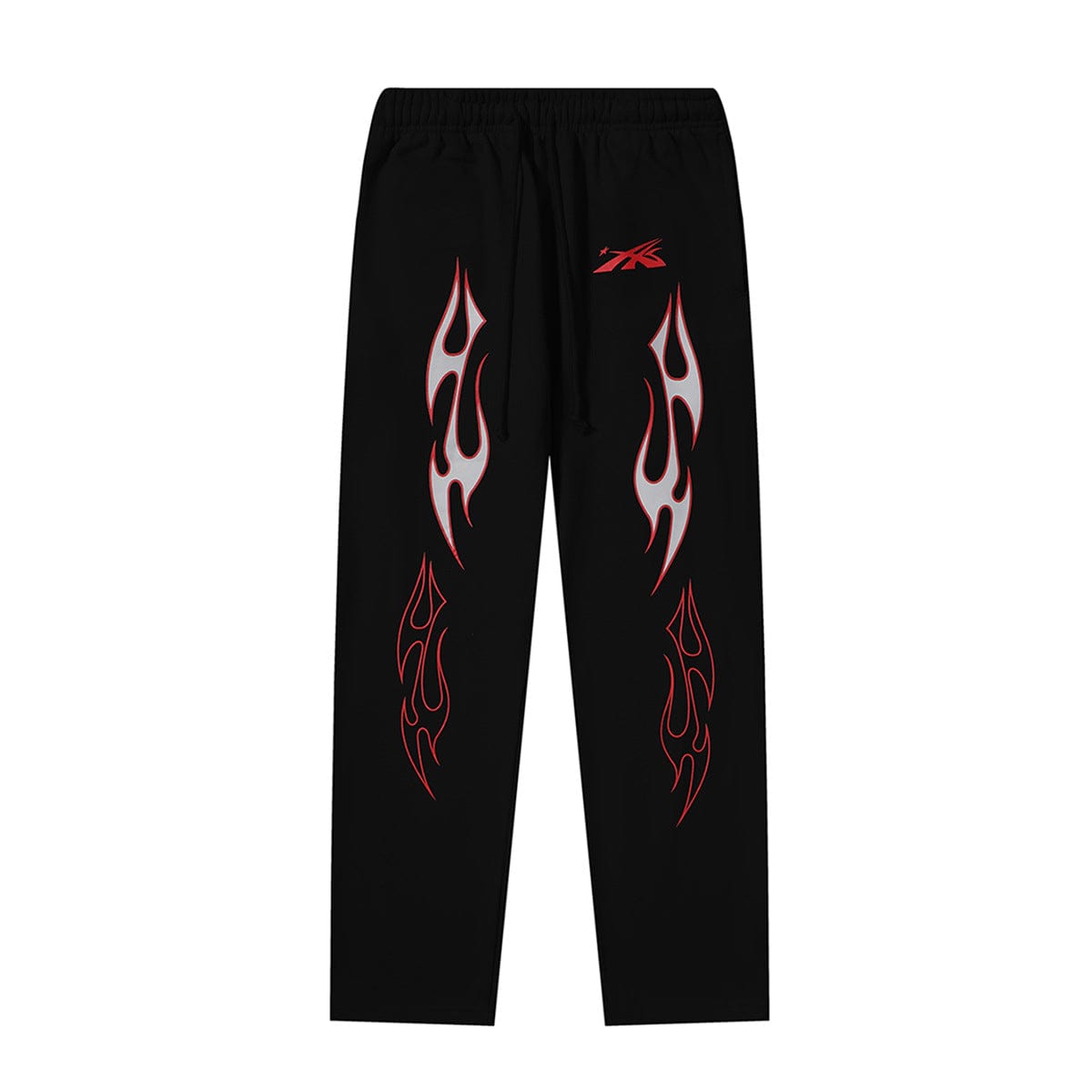 Red Silver Flame Hellstar Sweatpants - VØVRS | 57chars