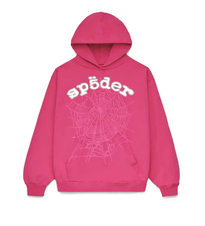 Sp5der Web Hoodie 440GSM – Hot Pink Heavyweight Oversized
