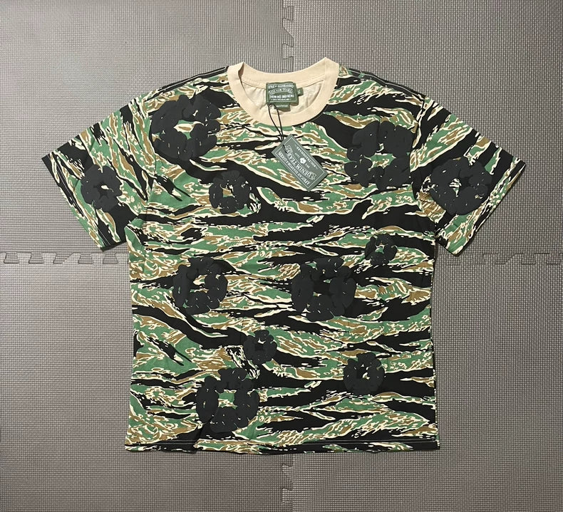 Green Tiger Stripe Camo T-Shirt | Denim Tears Cotton Tee – VØVRS