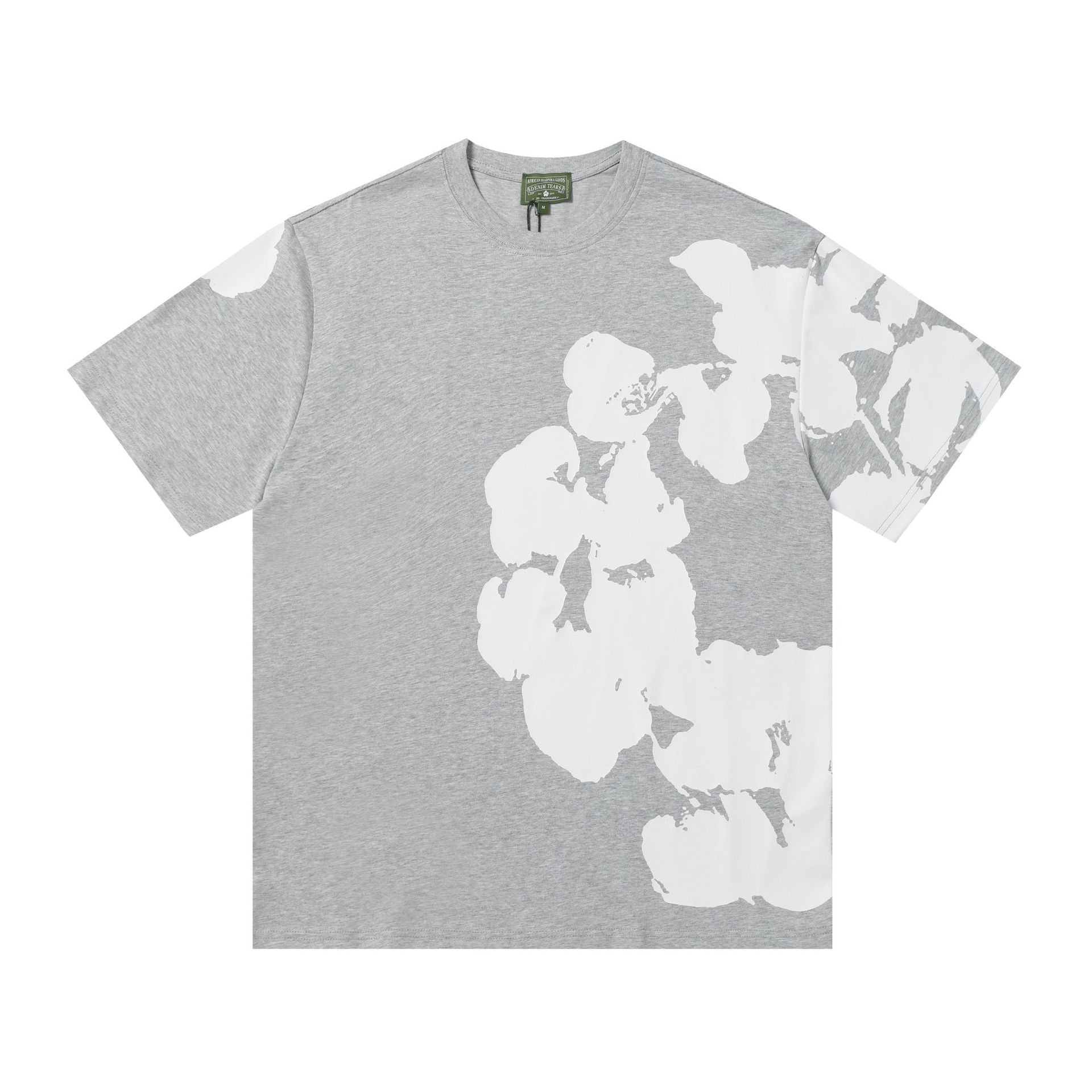 Grey Floral Graphic T-Shirt | Denim Tears 100% Cotton – VØVRS