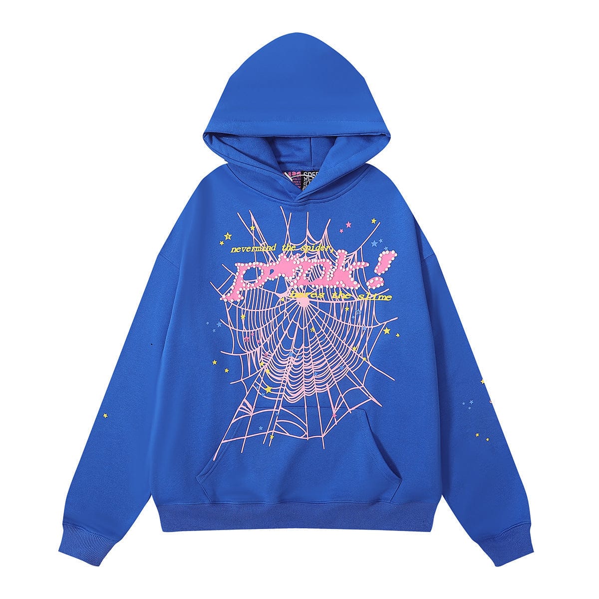 Sp5der “P!nk! Nevermind the Spark” Hoodie 440GSM – Royal Blue