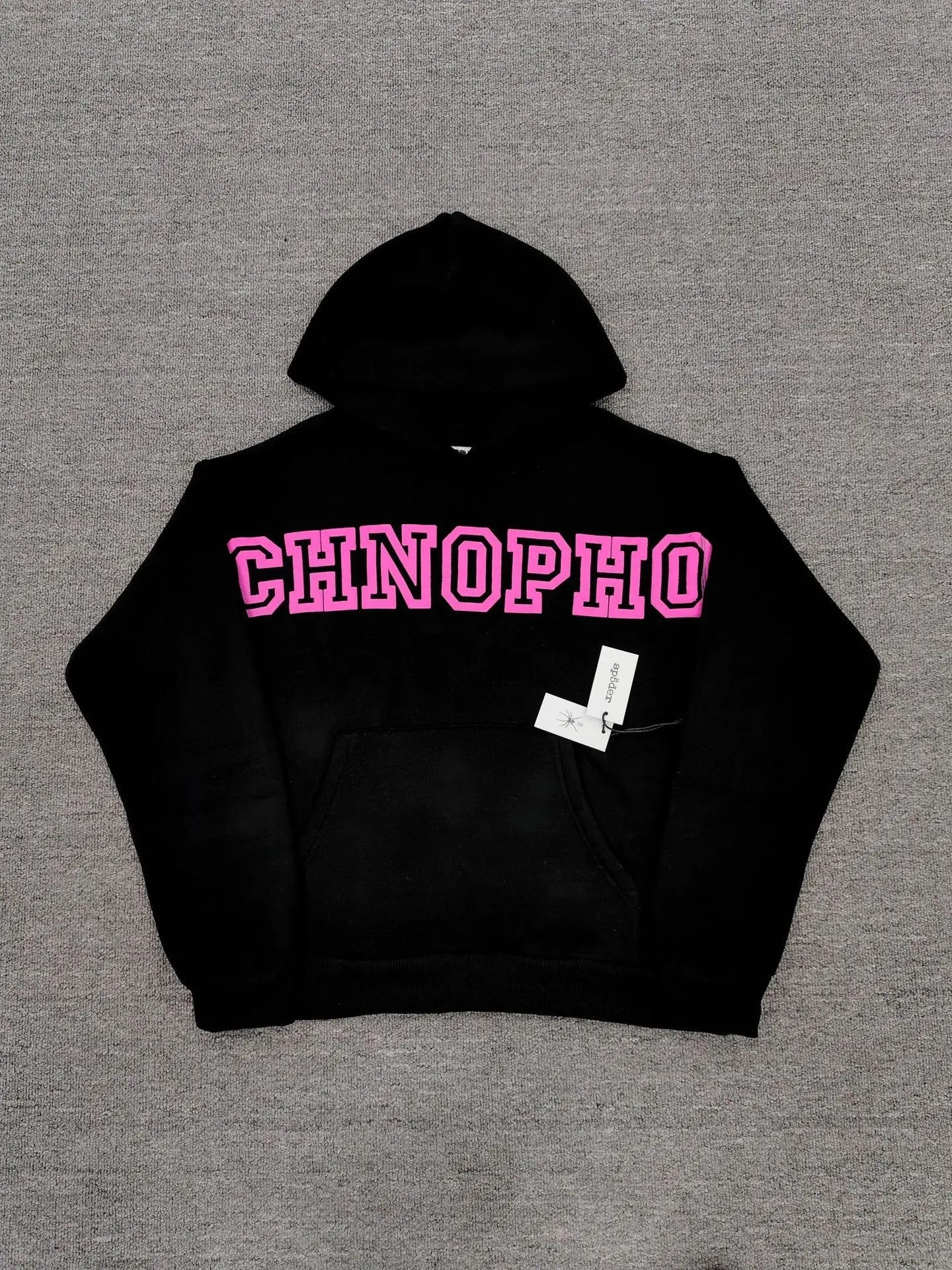 Black Pink Varsity Hoodie | Sp5der Cotton Pullover – VØVRS