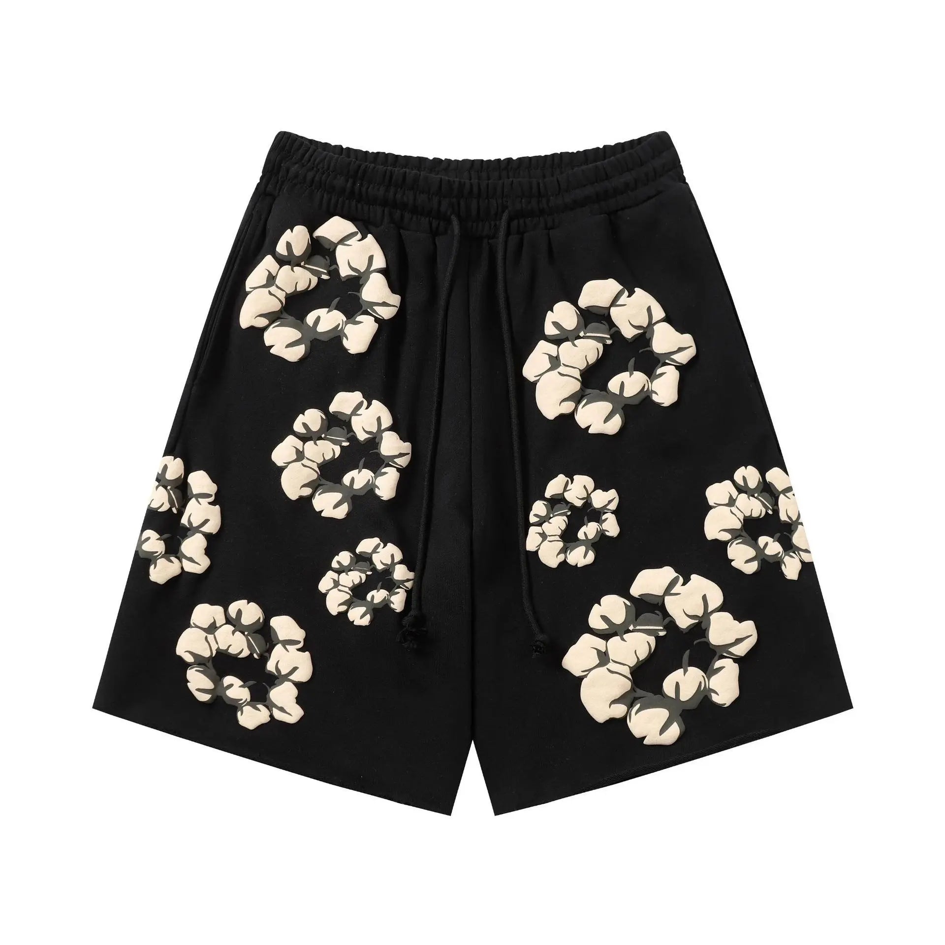 Black Cotton Wreath Shorts | Denim Tears リラックスフィット – VØVRS