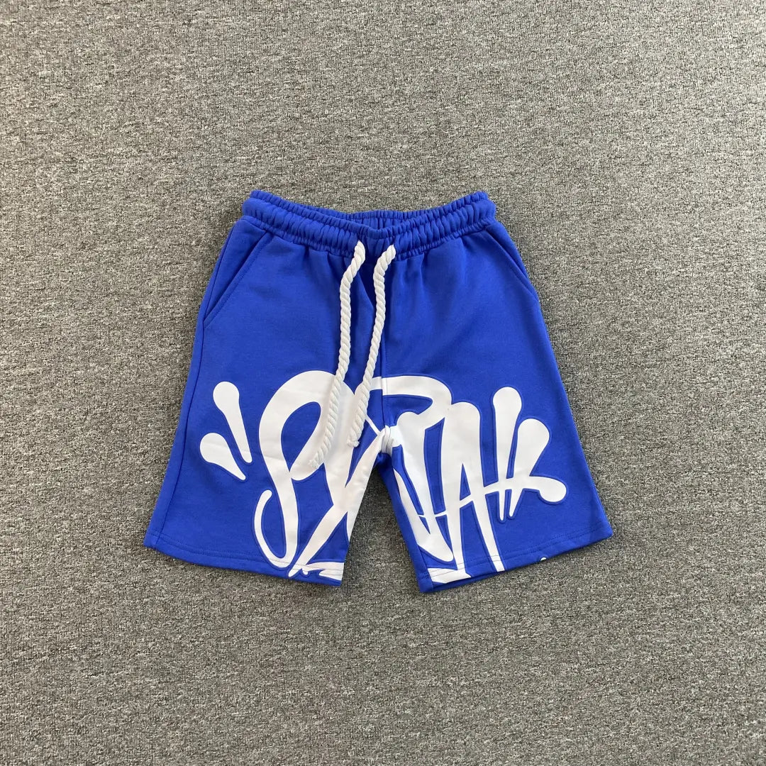 Royal Blue Sweat Shorts | Syna World Logo Print – VØVRS