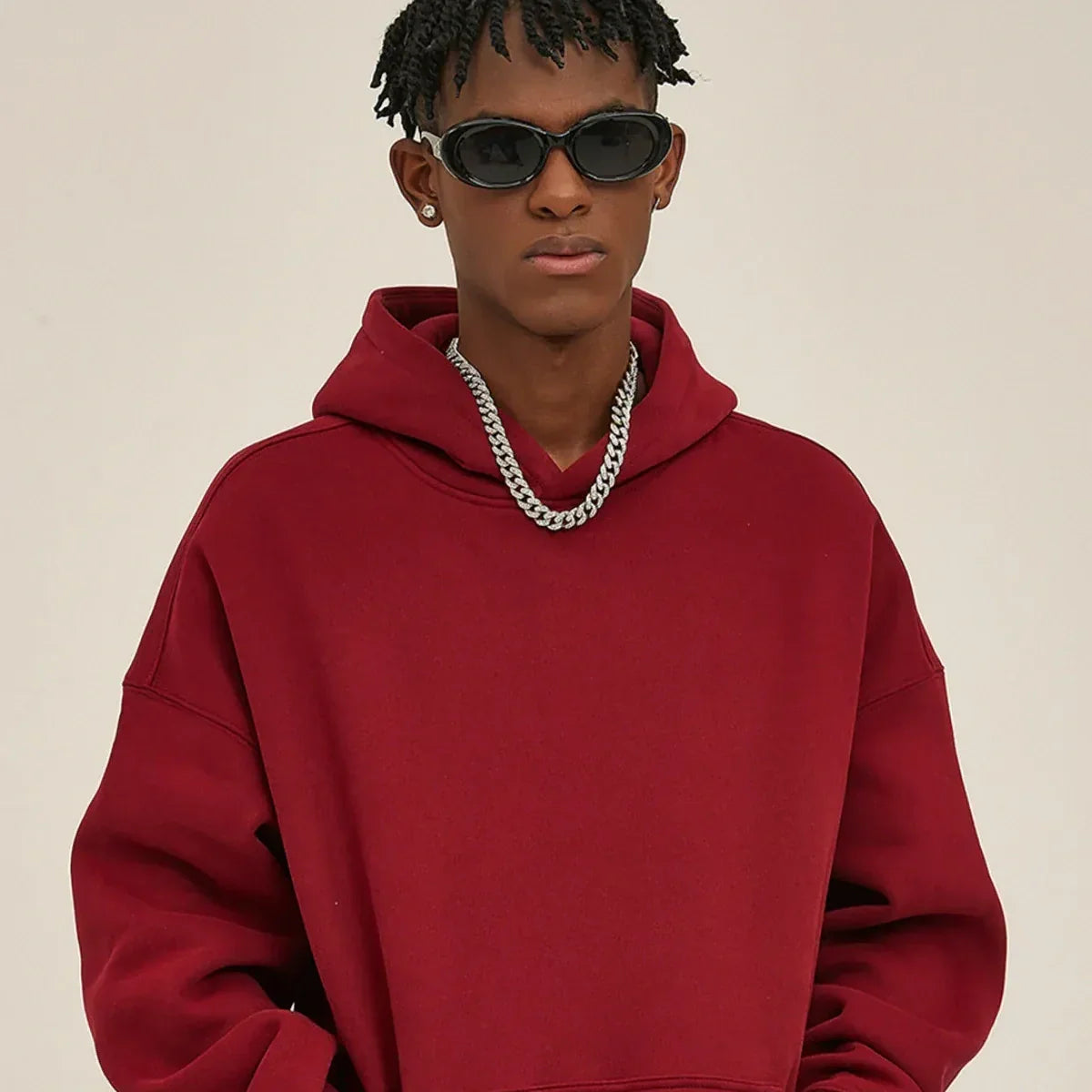 Custom Anime Character Burgundy Hoodie