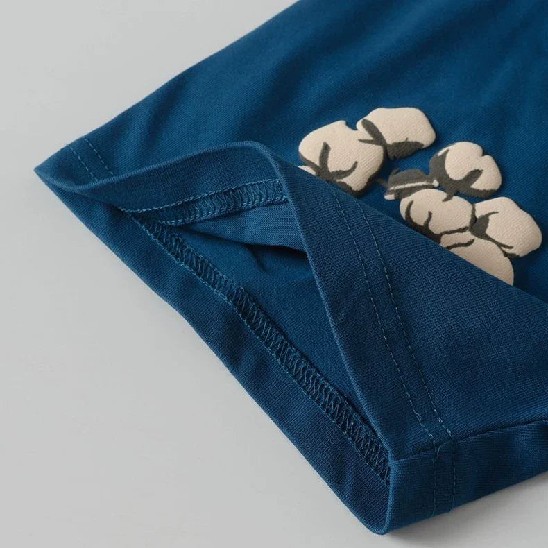 Blue Cotton Wreath T-Shirt | Denim Tears Graphic Tee – VØVRS Blue Cotton Wreath T-Shirt | Denim Tears Graphic Tee – VØVRS