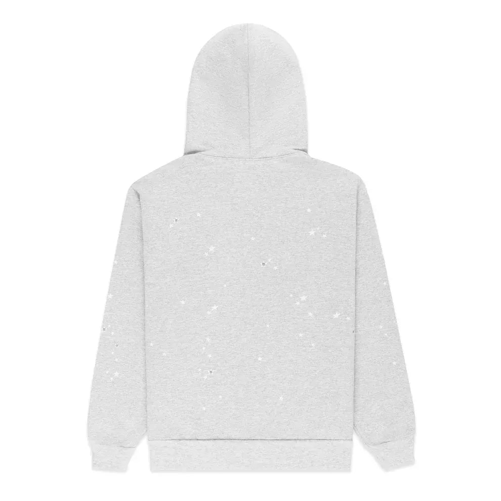 Sp5der Atlanta Web Zip Hoodie – Grey 440GSM Heavyweight Streetwear