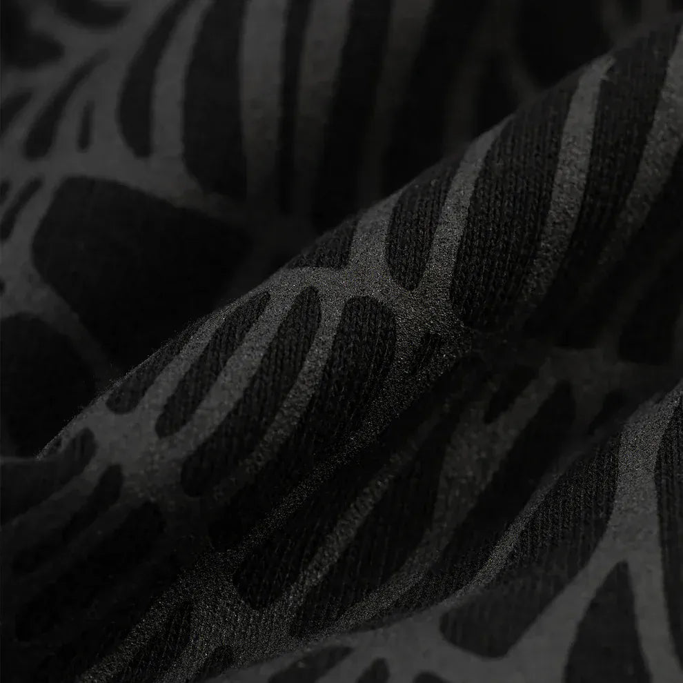 Sp5der Tonal Web Zip Hoodie – Black 440GSM Heavyweight Streetwear