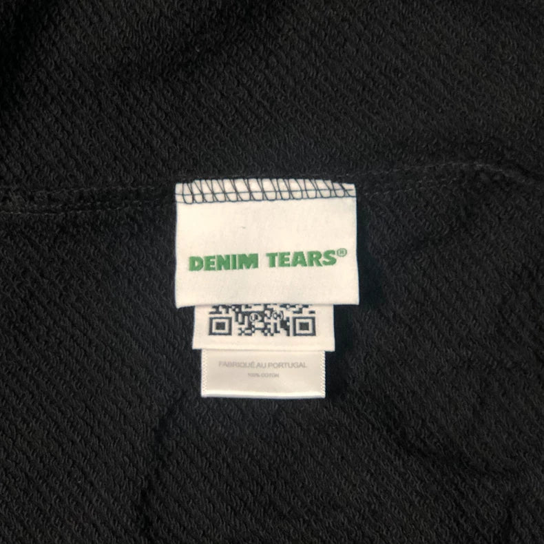 Denim Tears Cotton Wreath Zip Hoodie - Black / White