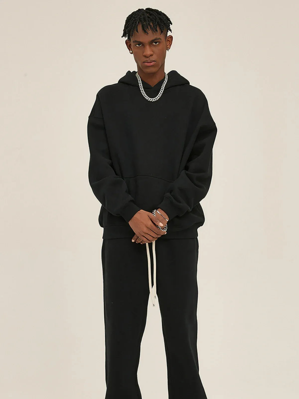 Custom Anime Character Black Hoodie - Personalized 350GSM 100% Cotton Pullover