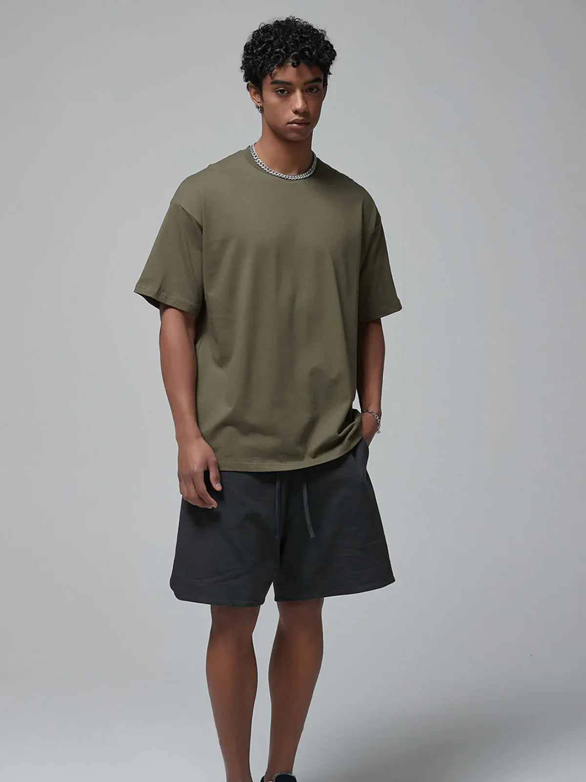 Custom Anime Character Olive Green T-Shirt - Personalized 230GSM 100% Cotton Tee