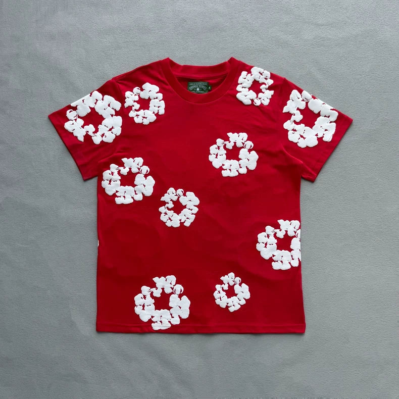 Red T-Shirt | Denim Tears Wreath Graphic Cotton – VØVRS