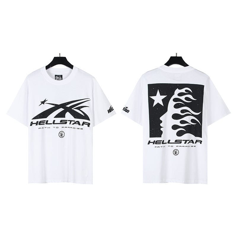 Authentic Hellstar Flame Graphic T-Shirt | Limited Edition White