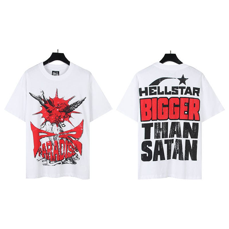Authentic Hellstar Graphic T-Shirt in Classic White | Bold Design
