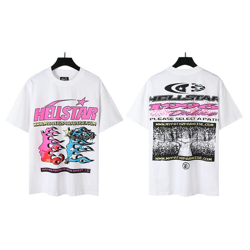 Hellstar Path2Paradise Digital Dream Graphic T-Shirt with Neon Pink Print