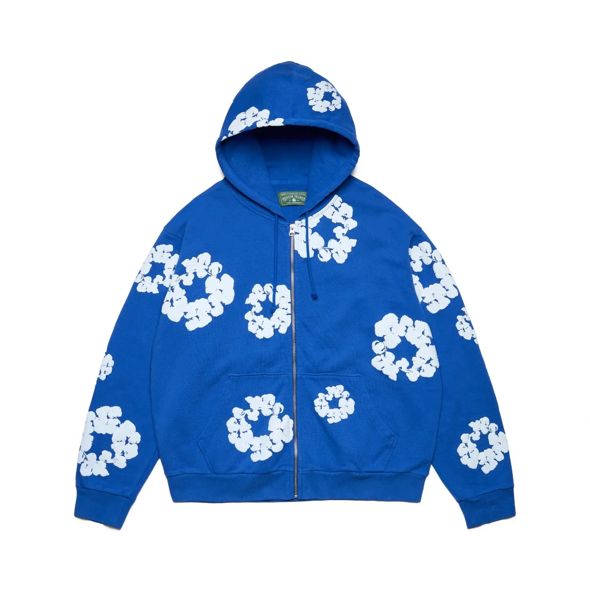 Denim Tears Cotton Wreath Zip Hoodie - Blue