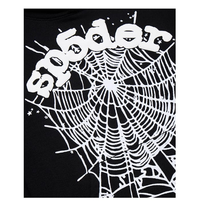 Sp5der “Webcore Noir” Hoodie 440GSM – Black & White Heavyweight