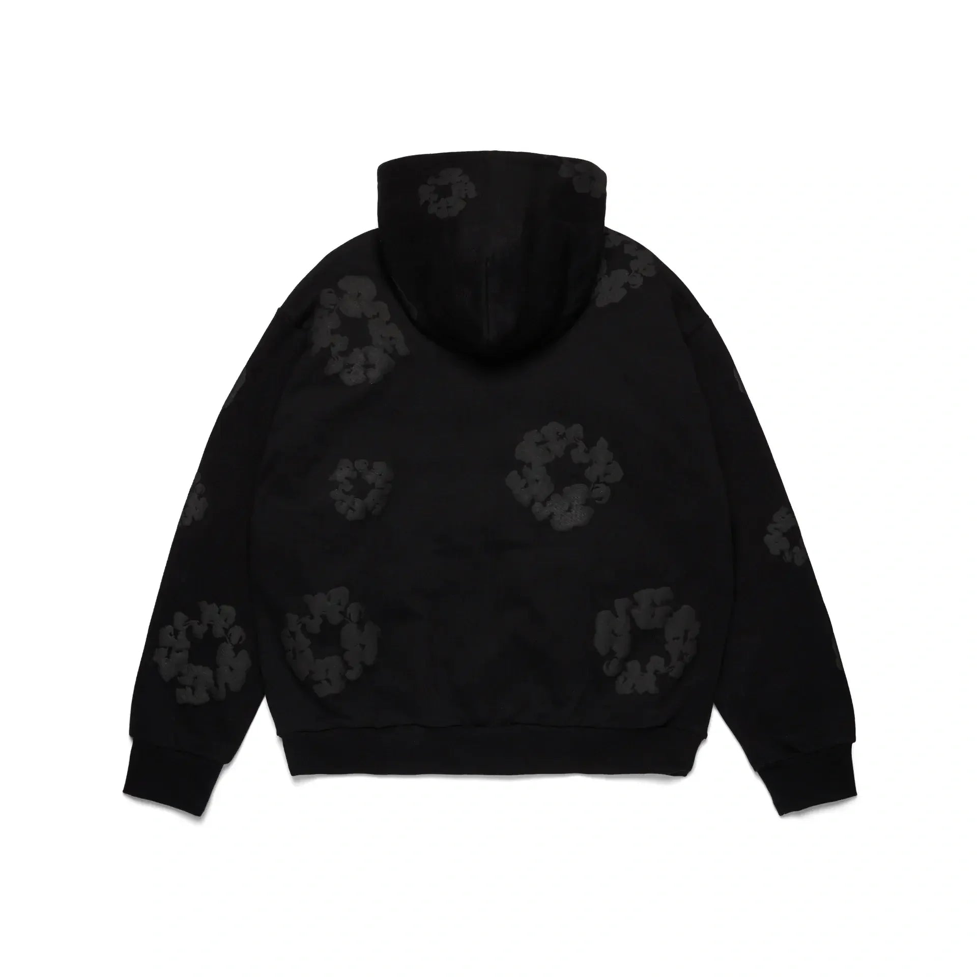 Denim Tears Mono Wreath Zip Hoodie - Black