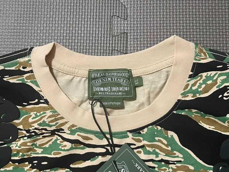 Green Tiger Stripe Camo T-Shirt | Denim Tears Cotton Tee – VØVRS