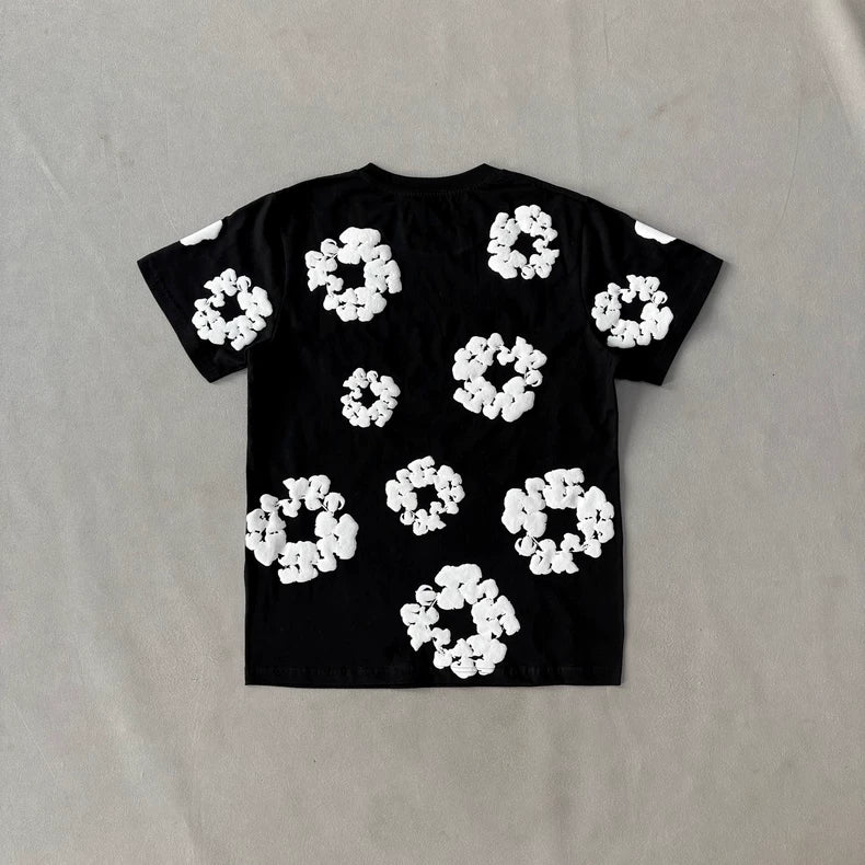 Black T-Shirt | Denim Tears Wreath Print – VØVRS