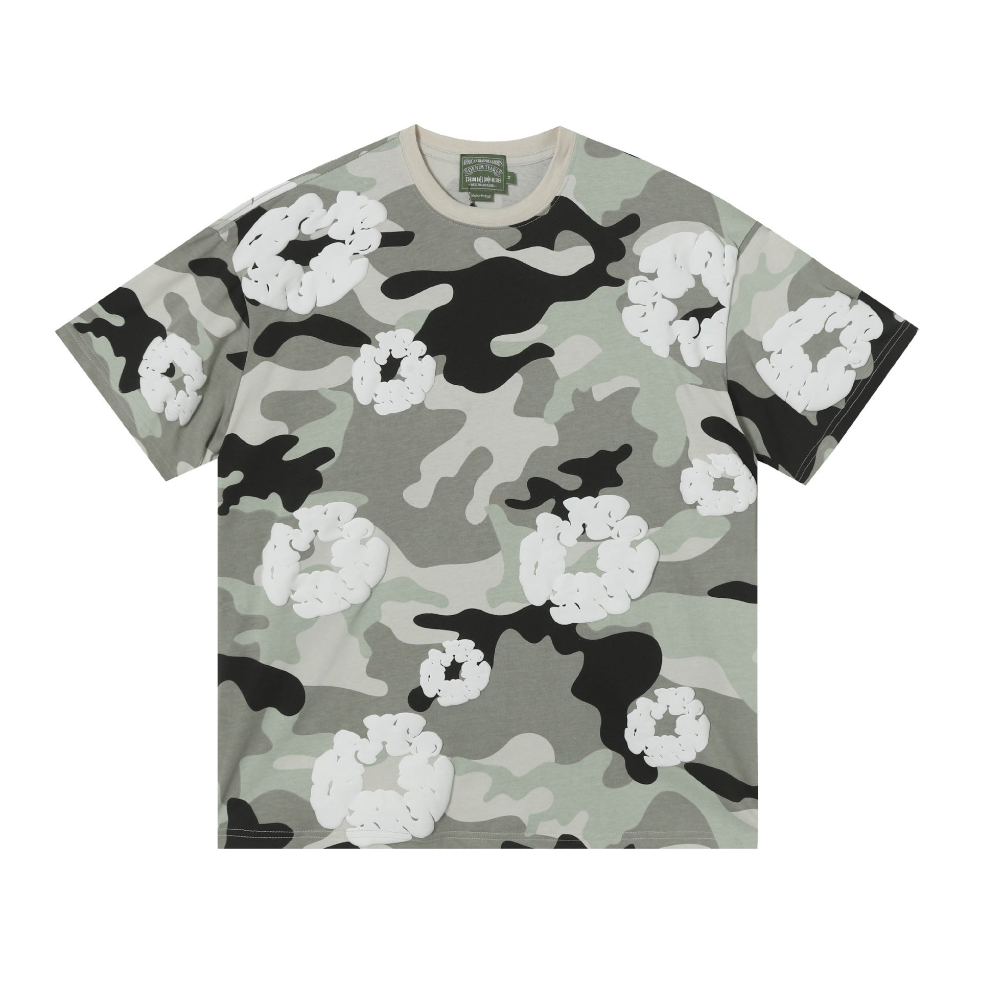 Grey Camo Wreath T-Shirt | Denim Tears Cotton Tee – VØVRS