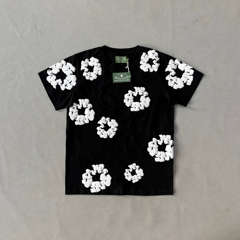 Black T-Shirt | Denim Tears Wreath Print – VØVRS