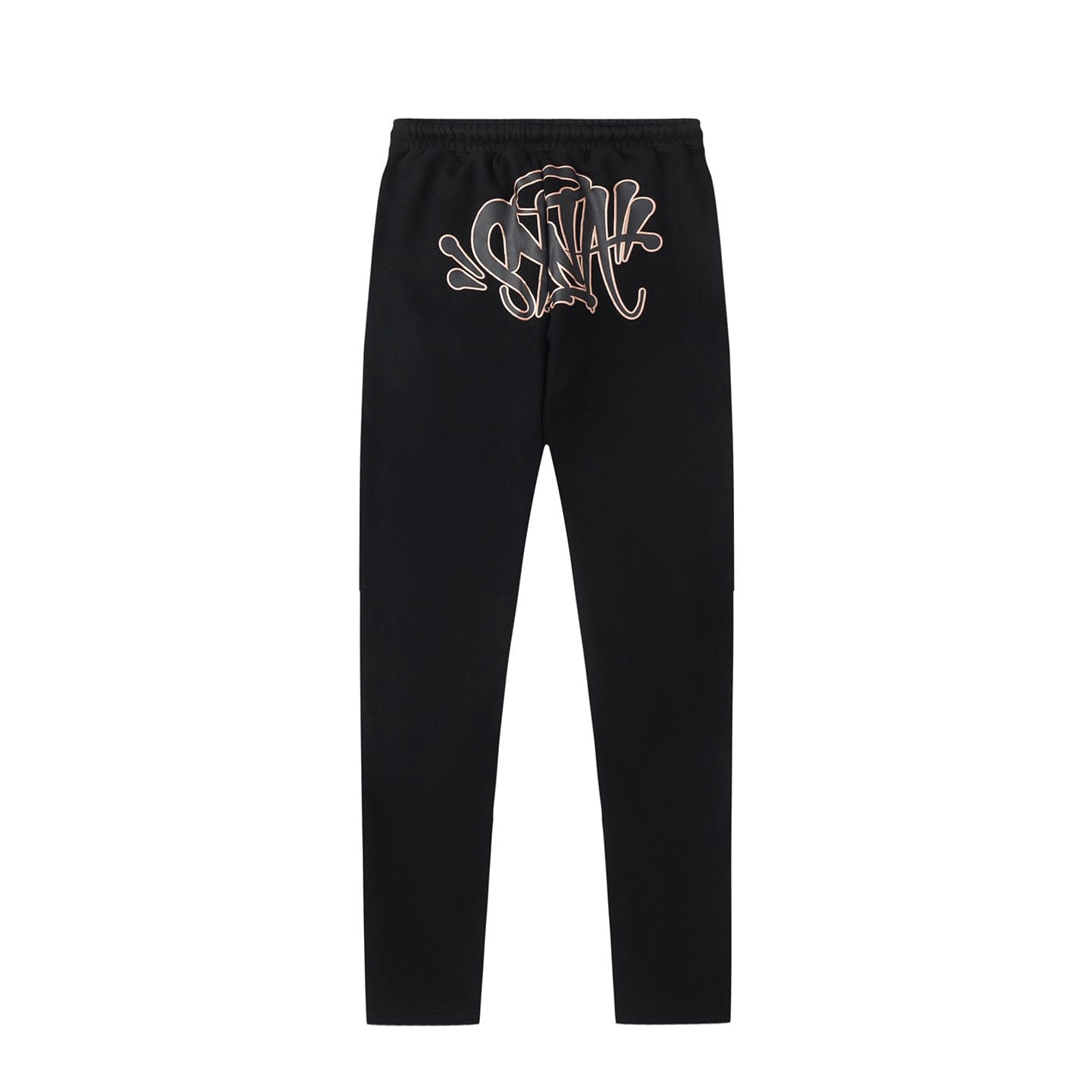 The Syna World Graphic Tracksuit Pants in black feature an elastic waistband and a bold graffiti-style graphic, capturing that iconic streetwear vibe. Available as matching pants in four colorways.
