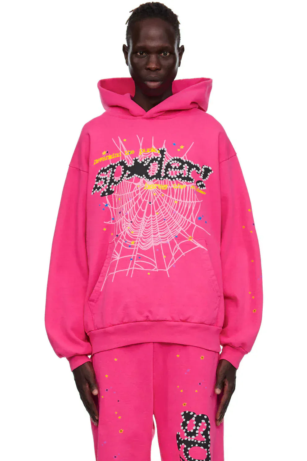Sp5der “Nevermind the Punk” Hoodie – Hot Pink 440GSM Heavyweight Streetwear Pullover