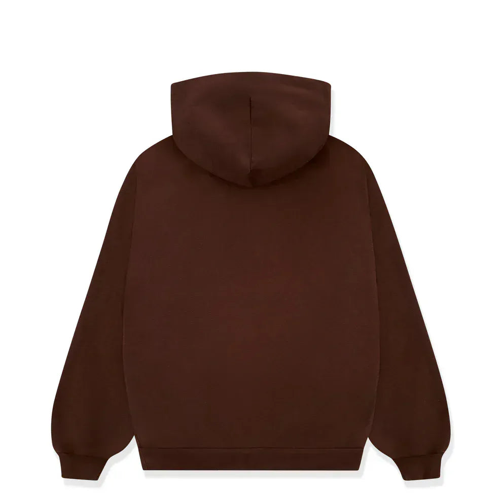 Sp5der Web Hoodie – Mocha Brown 440GSM Heavyweight Streetwear Pullover