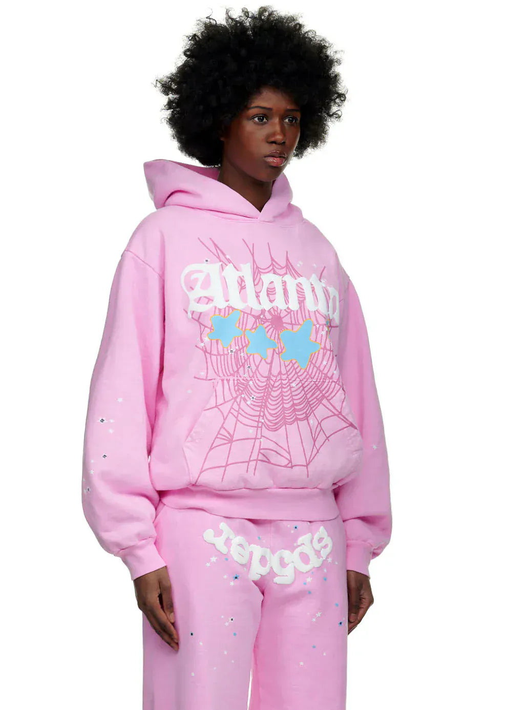 Sp5der Atlanta Hoodie 440GSM – Pink Heavyweight Y2K Streetwear Sp5der Atlanta Hoodie 440GSM – Pink Heavyweight Y2K Streetwear