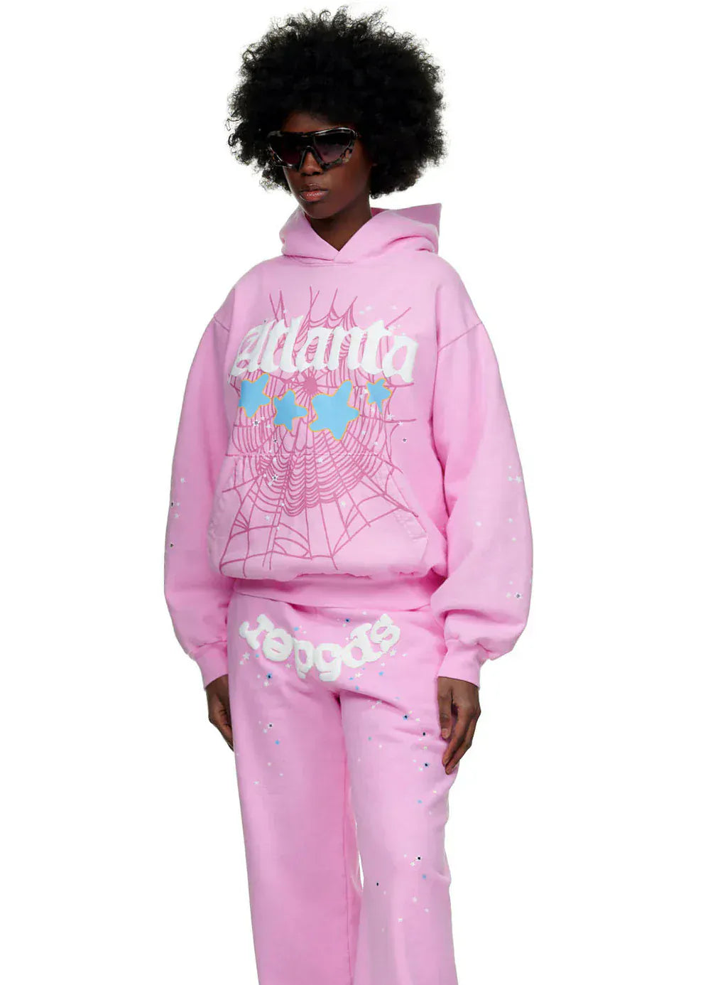 Sp5der Atlanta Hoodie – Pink 440GSM Heavyweight Y2K Streetwear Pullover