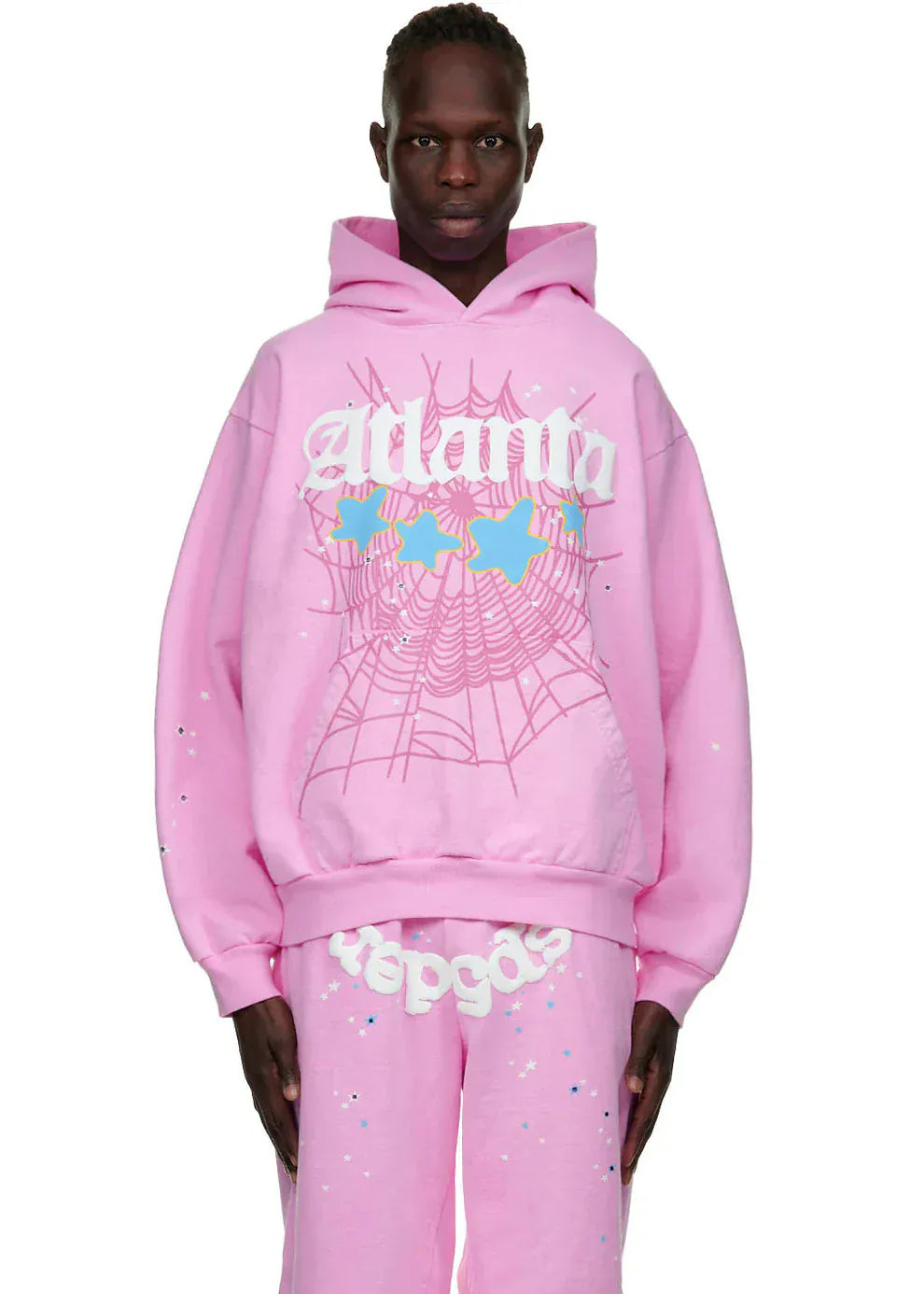 Sp5der Atlanta Hoodie – Pink 440GSM Heavyweight Y2K Streetwear Pullover