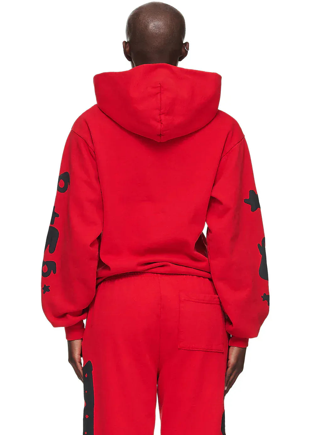 Sp5der “Starfire” Hoodie – Red & Black 440GSM Heavyweight Oversized Streetwear Pullover