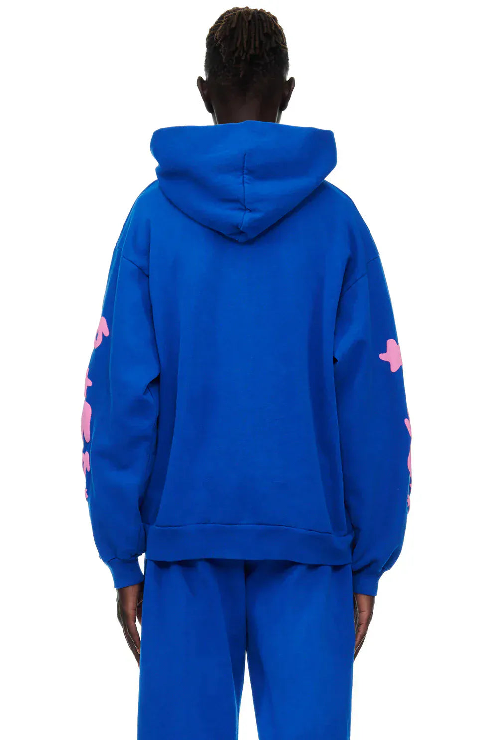 Sp5der “555 Stars” Hoodie – Royal Blue / Pink 440GSM Heavyweight Oversized Streetwear Pullover