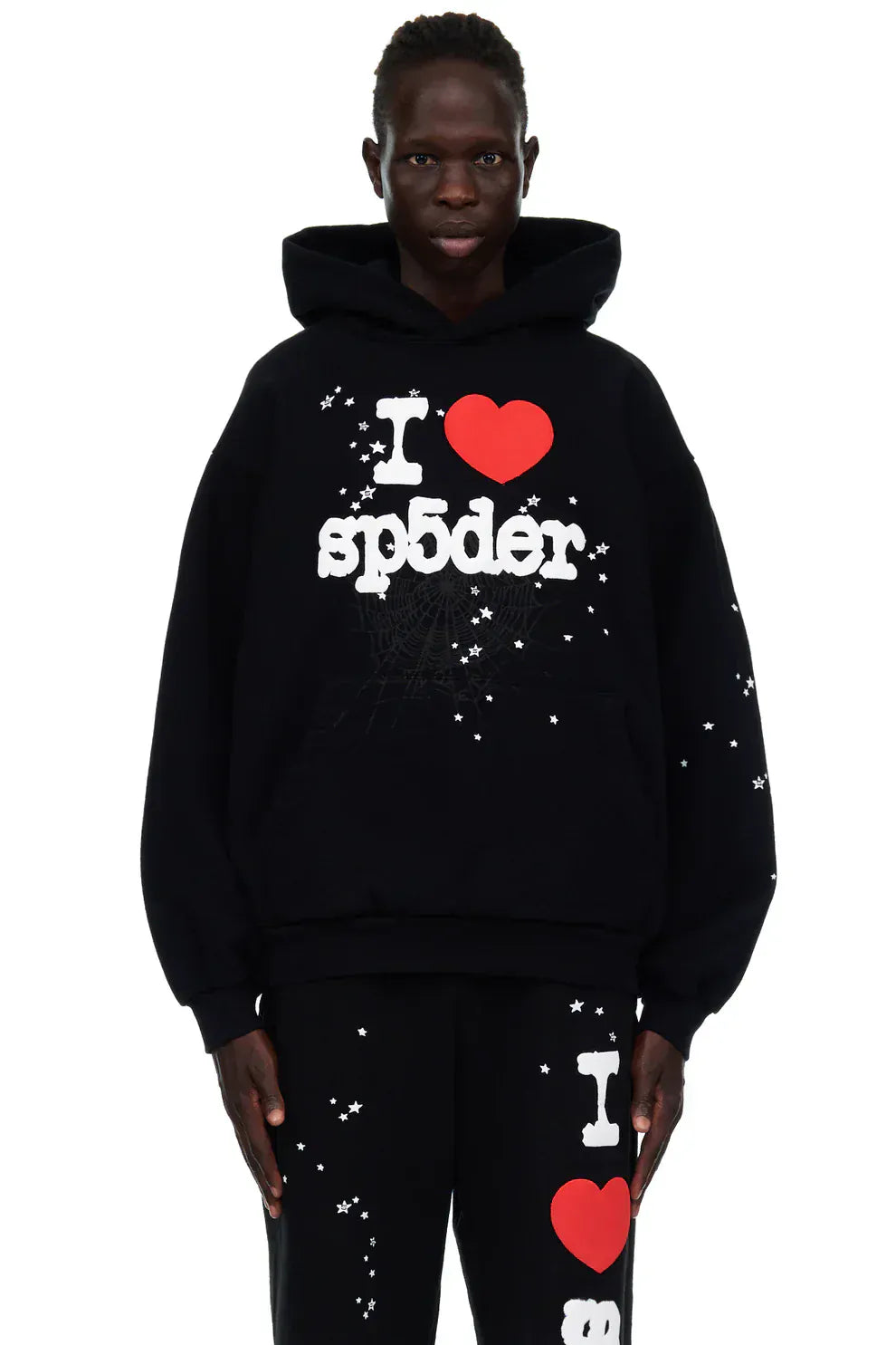 Sp5der “I Love Sp5der” Hoodie – Black Web 440GSM Heavyweight Streetwear Pullover