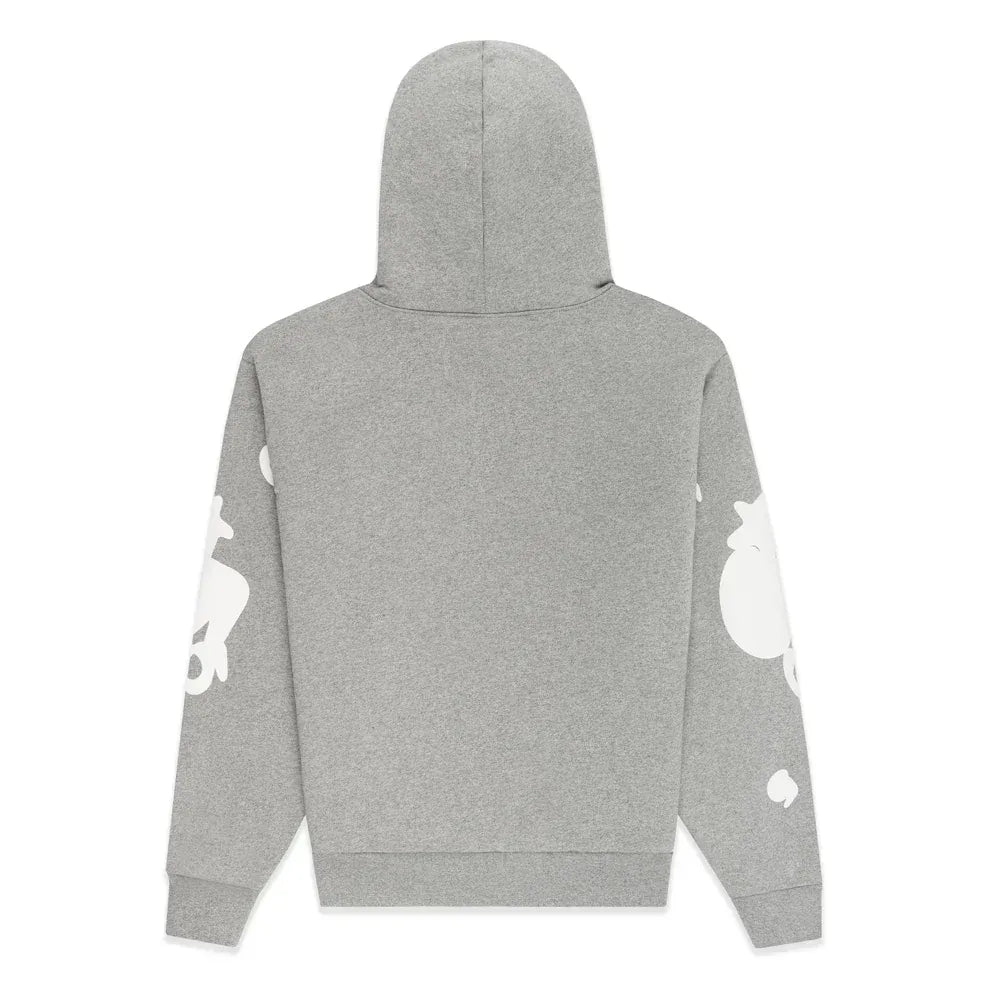 Sp5der Stars Hoodie – Grey 440GSM Heavyweight Streetwear Pullover