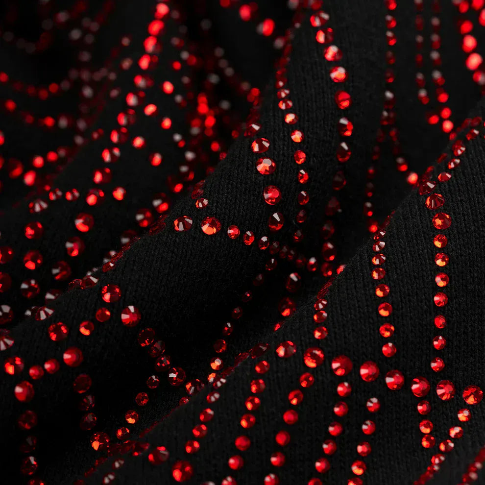 Sp5der Rhinestone Web Hoodie – Black 440GSM Heavyweight Oversized Streetwear Pullover