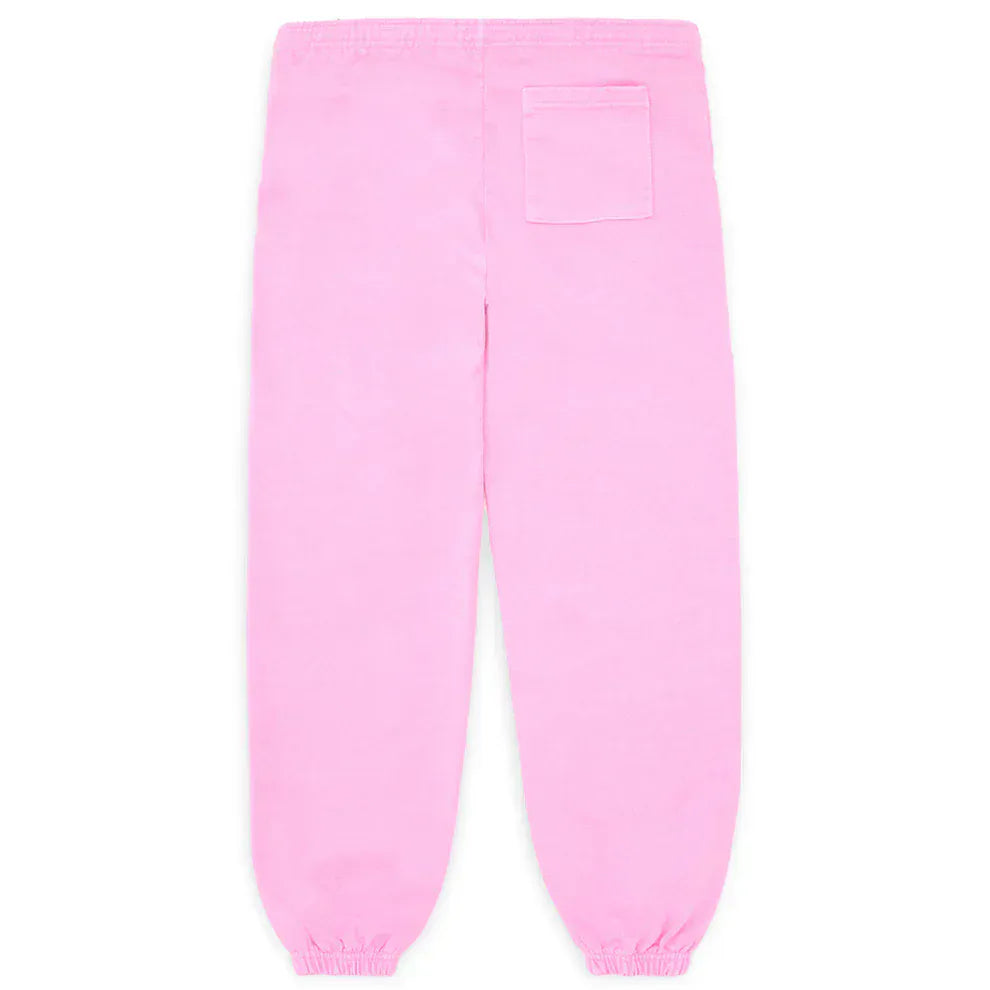 Sp5der スウェットパンツ ピンク | ユニセックス コットン ロゴ Sp5der スウェットパンツ ピンク | ユニセックス コットン ロゴ