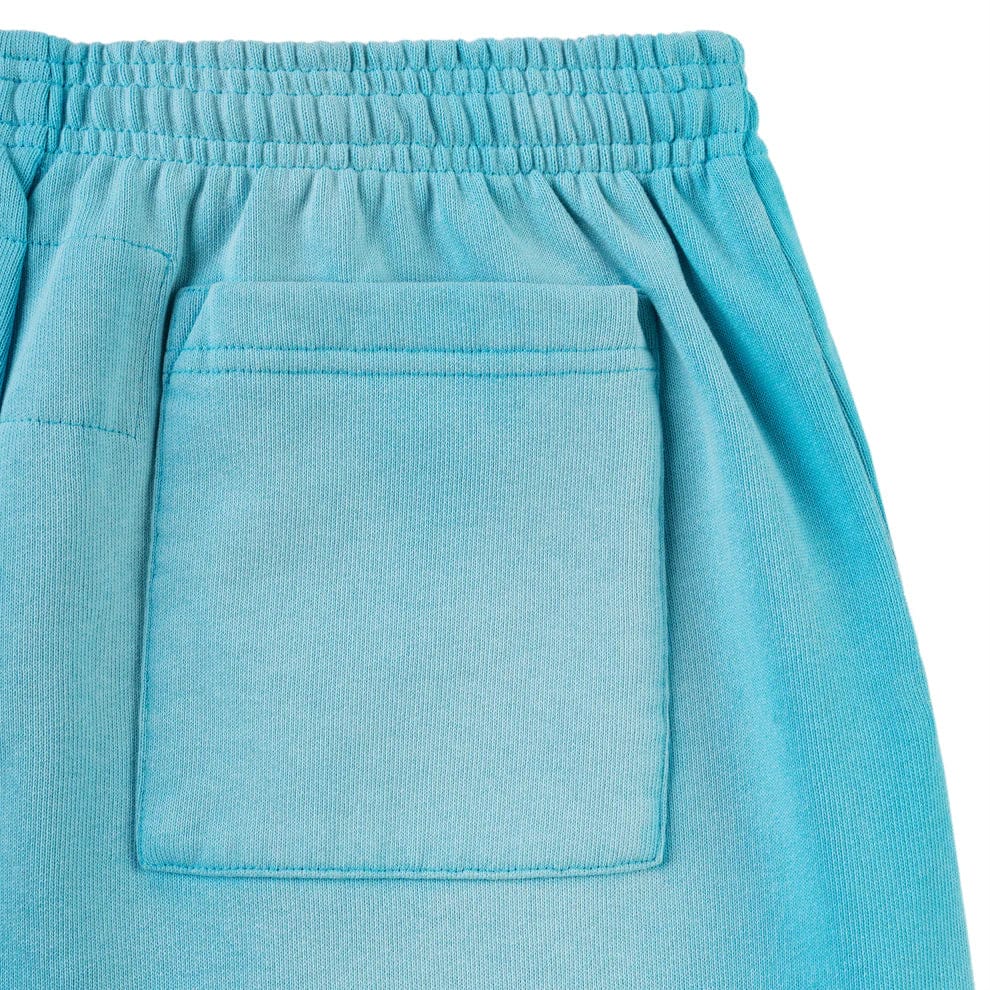 100% Cotton Sp5der Sweatpants – Unisex Blue Jogger Pants with Spider Web Graphic and Star Details, Relaxed Fit