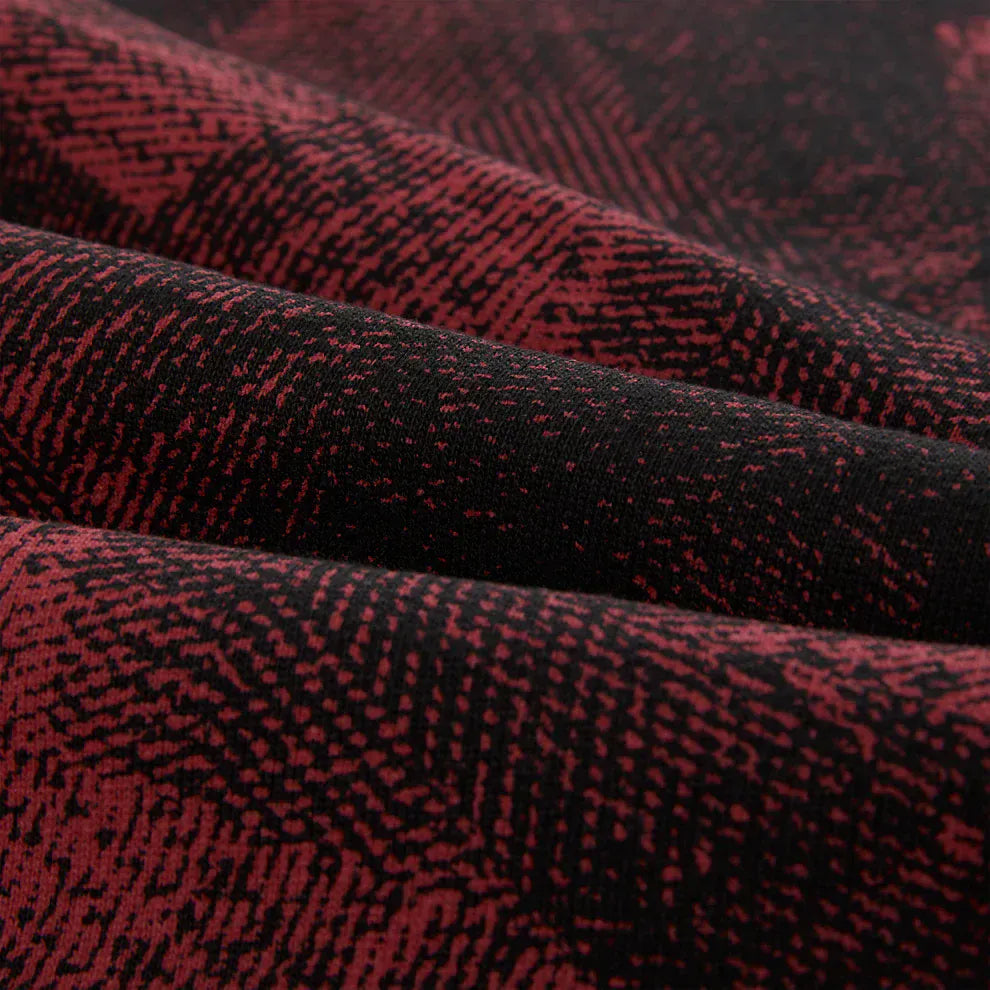 Sp5der Sweatpants – Unisex Red and Black Patterned Cotton Sweatpants with Graphic Detail