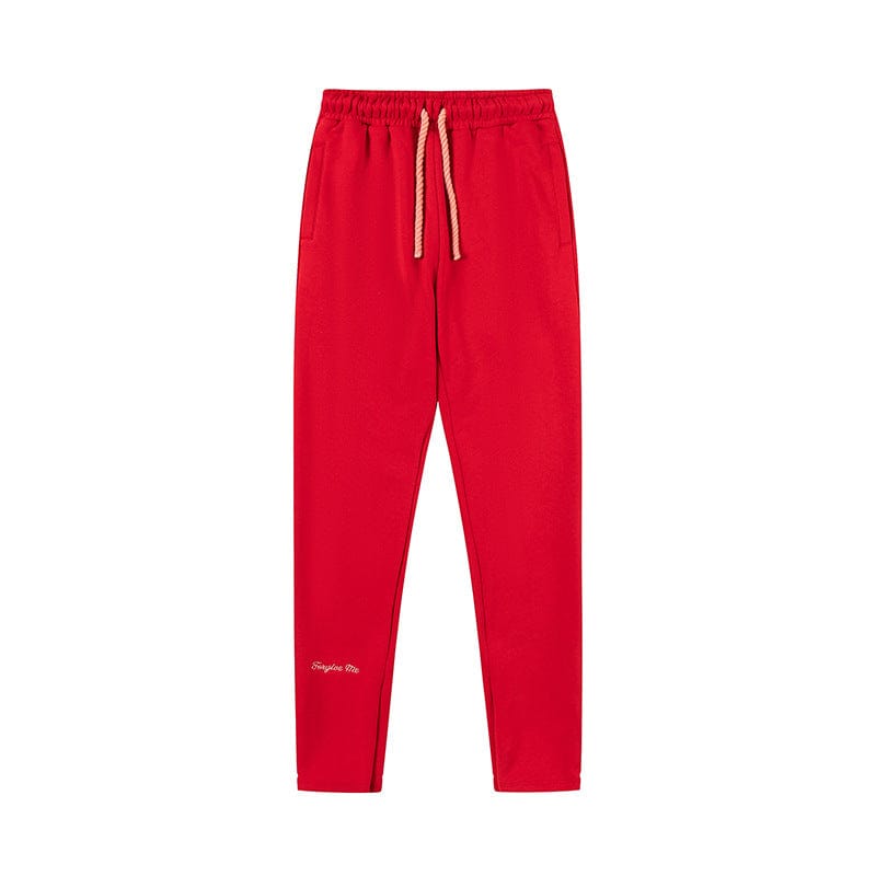Syna World Matching Tracksuit Pants – Streetwear Jogger Pants in 6 colors, featuring an elastic waistband, beige drawstring, and side pockets, displayed on a plain white background.