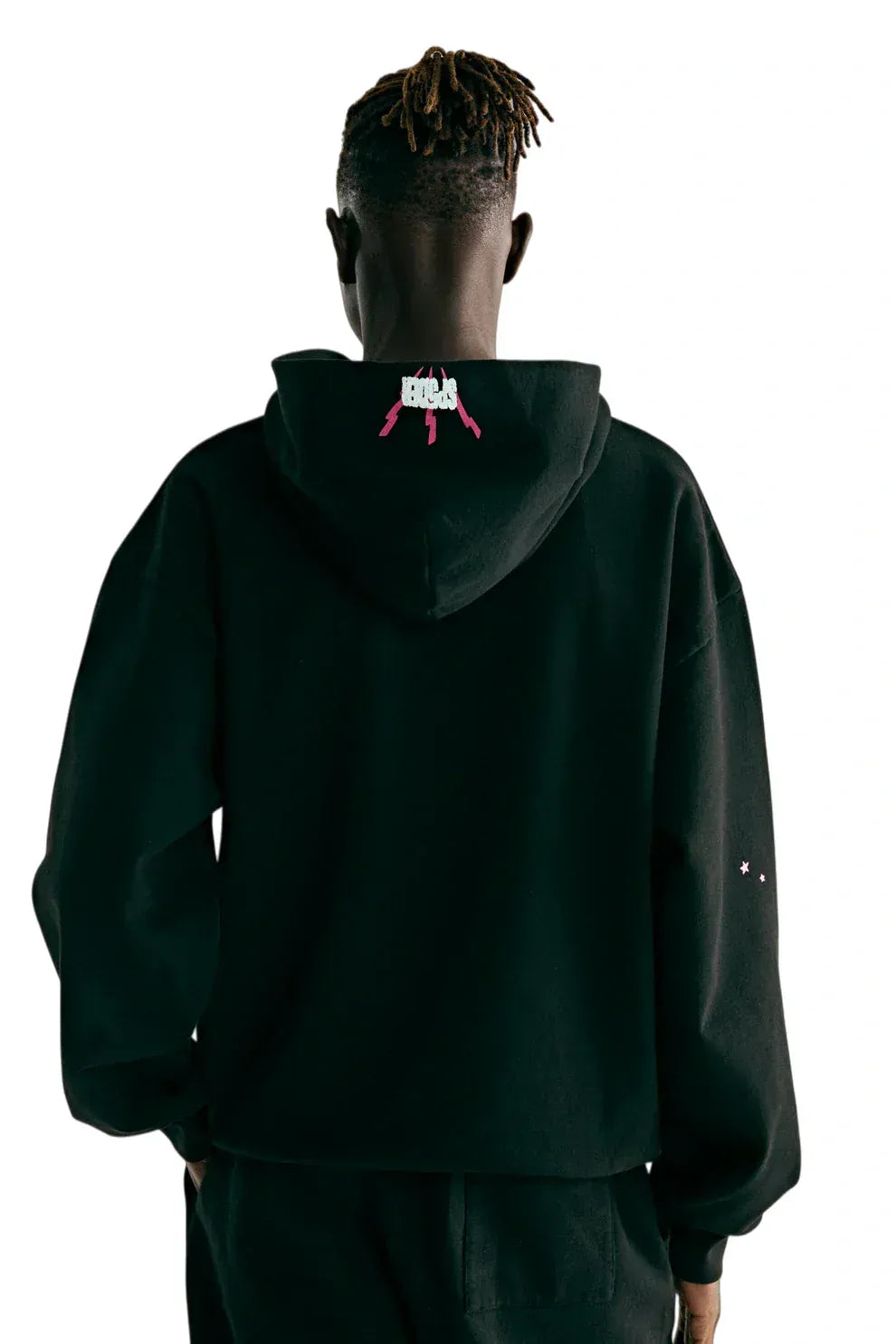 Sp5der 555 Hoodie 440GSM – Black & Pink Heavyweight Streetwear Sp5der 555 Hoodie 440GSM – Black & Pink Heavyweight Streetwear