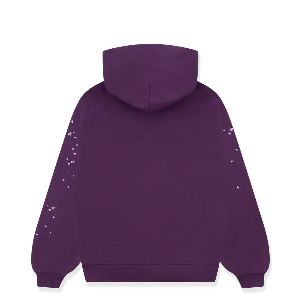 Sp5der Web Hoodie – Deep Purple & Yellow 440GSM Heavyweight Oversized Streetwear Pullover