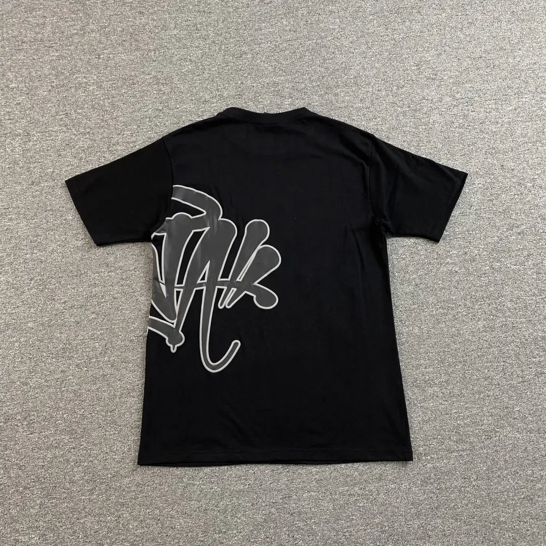 Syna World Black Tonal Graphic Print T-Shirt