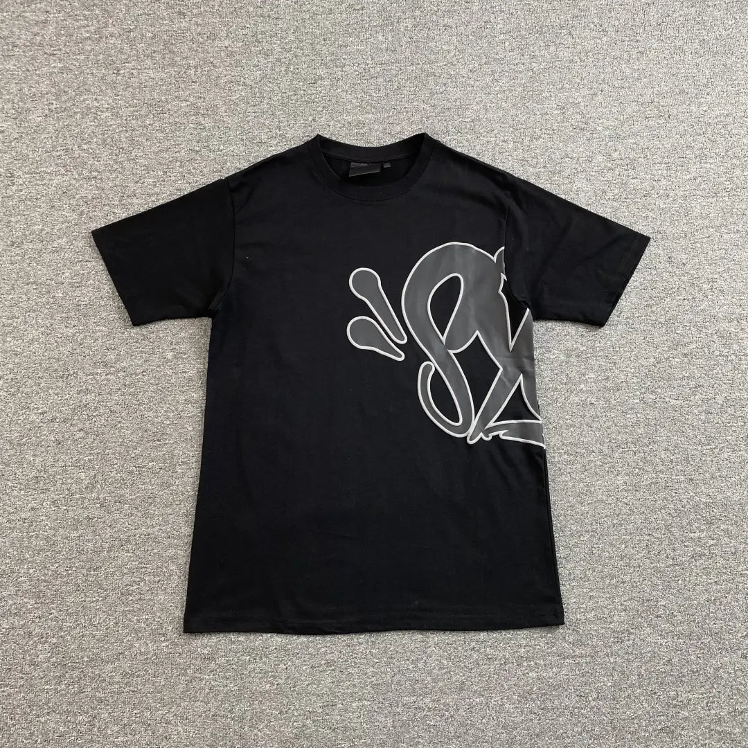 Syna World Black Tonal Graphic Print T-Shirt