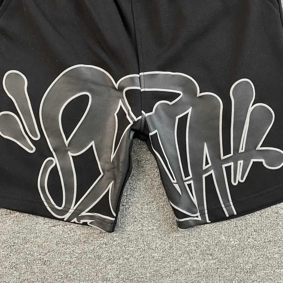 Syna World Graffiti Graphic Sweat Shorts Black