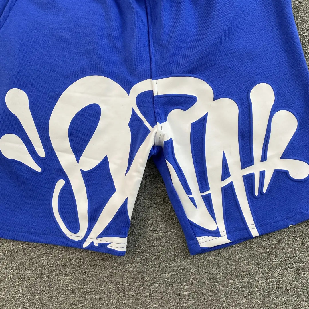 Syna World Graffiti Logo Sweat Shorts - Royal Blue