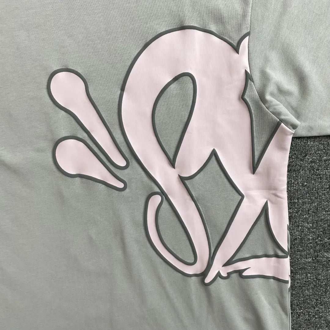 Syna World Light Grey Pink Letter Print T-Shirt