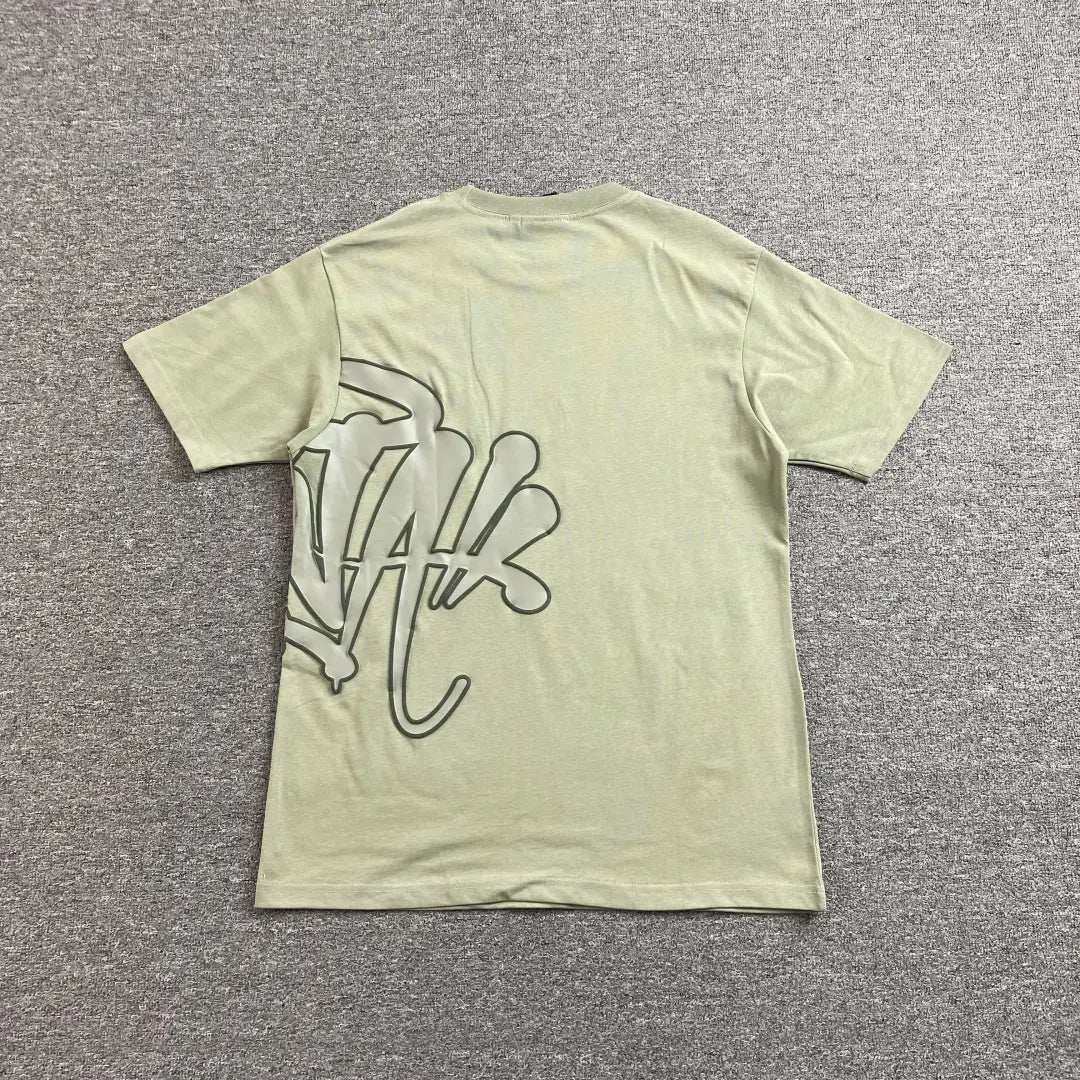 Syna World Tonal Letter Graphic T-Shirt - Sage Green